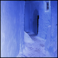Moroccan Blue Wall Image